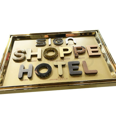 Laser que corta 201 304 fabricação de metal de aço inoxidável do Signage do hotel de 316 categorias
