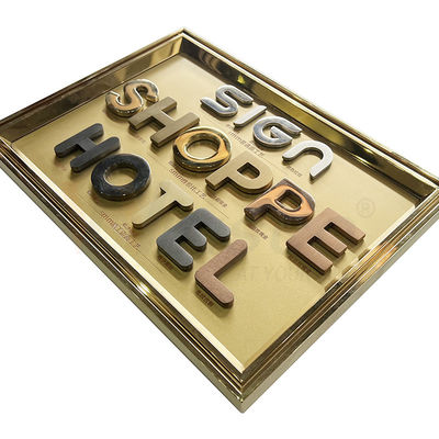 Laser que corta 201 304 fabricação de metal de aço inoxidável do Signage do hotel de 316 categorias