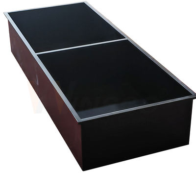 A linha fina terminou a bandeja de aço inoxidável da lavagem da mão do titânio do preto da fabricação de metal