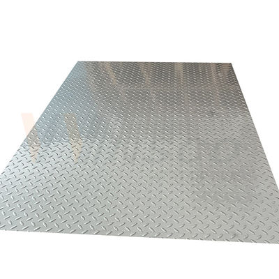 a grão de superfície de aço inoxidável gravada 20mm-1250mm do arroz da folha 2b dá forma à anti placa do deslizamento