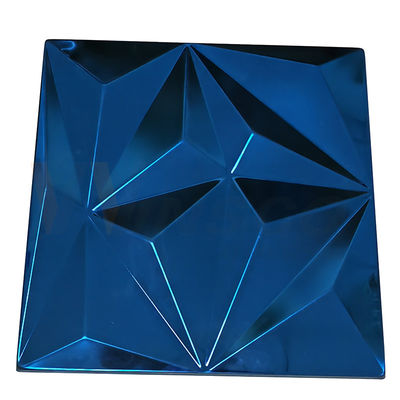 Folha de aço inoxidável gravada grande rombo Sapphire Blue Color Grade 201 304 316