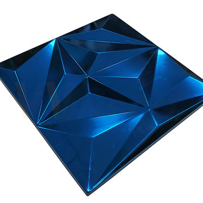 Folha de aço inoxidável gravada grande rombo Sapphire Blue Color Grade 201 304 316