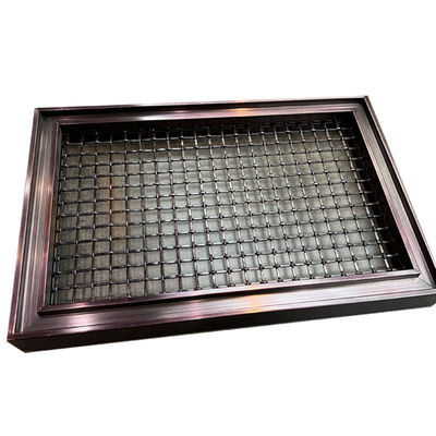 Fio decorativo de aço inoxidável Mesh Panels 201 da cor do café categoria 304 316