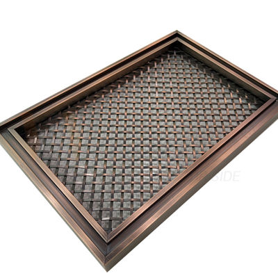 Tela tecida de aço inoxidável decorativa de bronze vermelha 201 categoria 304 316