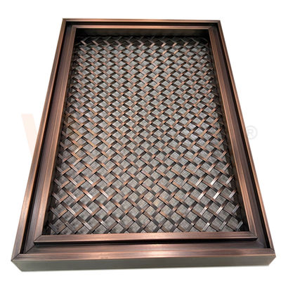 Tela tecida de aço inoxidável decorativa de bronze vermelha 201 categoria 304 316