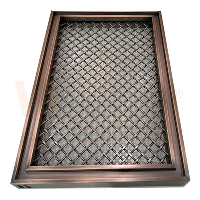 A grade PVD da forma do rombo colore Mesh For Home Decoration de aço inoxidável decorativo