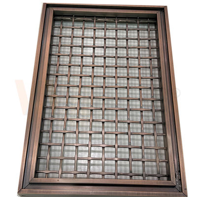 O quadrado da cor de PVD dá forma ao fio de aço inoxidável Mesh Panels For Space Divider de 316 grades