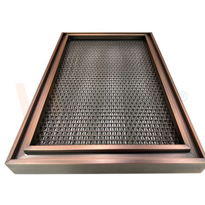 A planície moderna do projeto do metal tece o revestimento de aço inoxidável da rede de arame 0.5mm-8mm PVD