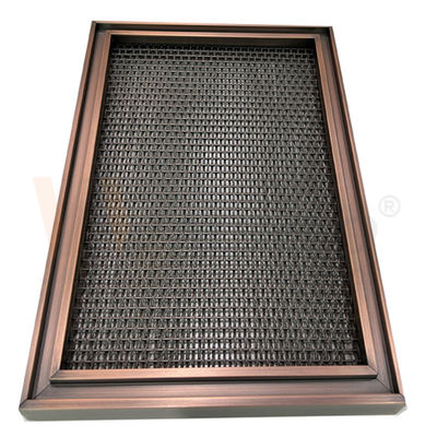 A planície moderna do projeto do metal tece o revestimento de aço inoxidável da rede de arame 0.5mm-8mm PVD