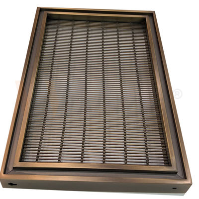 Tamanho feito sob encomenda 201 304 316 fio de aço inoxidável decorativo material Mesh Screen With Pvd Color