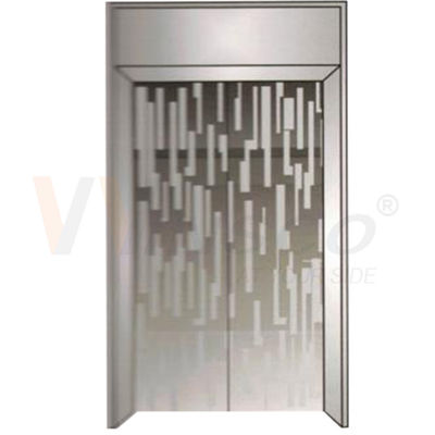 a folha de aço inoxidável Grey Color Mirror Finished Metal do elevador de 2mm gravou o teste padrão