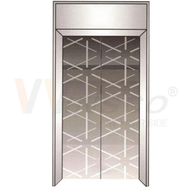 a folha de aço inoxidável Grey Color Mirror Finished Metal do elevador de 2mm gravou o teste padrão