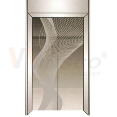 a folha de aço inoxidável Grey Color Mirror Finished Metal do elevador de 2mm gravou o teste padrão