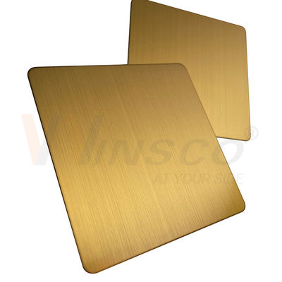 1219mmx2438mm JIS 201 304 folha de aço inoxidável da linha fina do ouro de 316 titânios