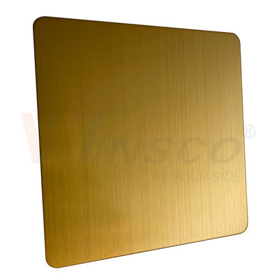 1219mmx2438mm JIS 201 304 folha de aço inoxidável da linha fina do ouro de 316 titânios