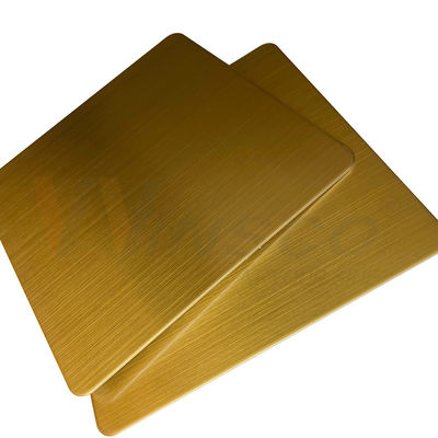 1219mmx2438mm JIS 201 304 folha de aço inoxidável da linha fina do ouro de 316 titânios