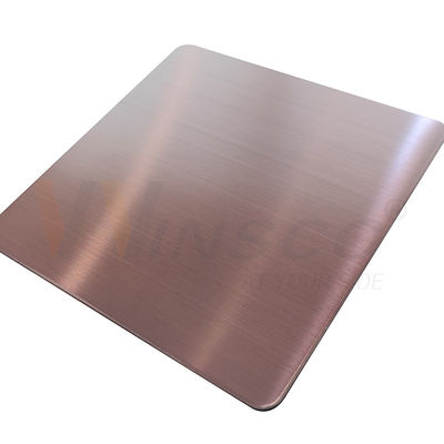 RUÍDO de aço inoxidável de Rose Gold da folha da linha fina de 1000x2000mm 201 304 316