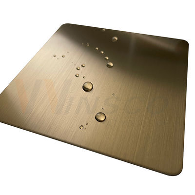 Folha de aço inoxidável escovada 5x10ft AISI 201 da linha fina 304 316 Champagne Gold