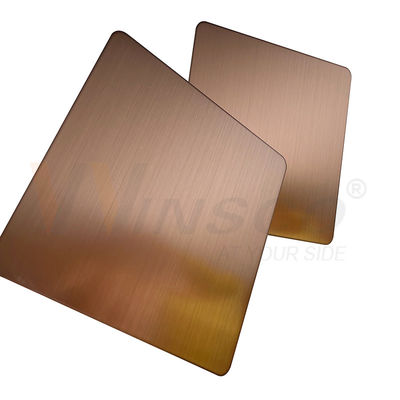 Folha de aço inoxidável do anti revestimento da linha fina da cor de cobre do dedo para o painel decorativo