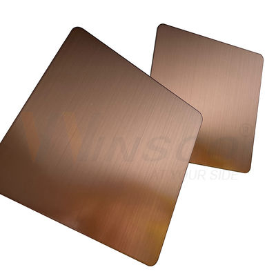 Folha de aço inoxidável do anti revestimento da linha fina da cor de cobre do dedo para o painel decorativo
