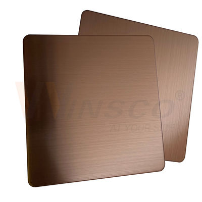 Folha de aço inoxidável do anti revestimento da linha fina da cor de cobre do dedo para o painel decorativo