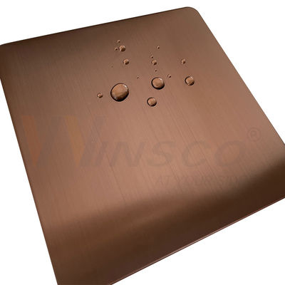 Folha de aço inoxidável do anti revestimento da linha fina da cor de cobre do dedo para o painel decorativo