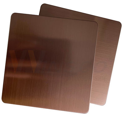 201 304 316 os GB da cor de aço inoxidável de Brown PVD da folha da linha fina aceitam personalizado