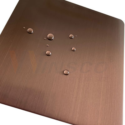 201 304 316 os GB da cor de aço inoxidável de Brown PVD da folha da linha fina aceitam personalizado