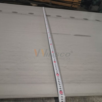 Placa laminada a alta temperatura 1500mmx6000mm de aço inoxidável de superfície branca de conservação em vinagre