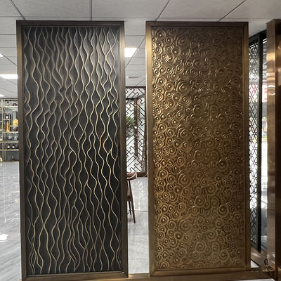 Laser que corta a separação de aço inoxidável da tela para a decoração da porta