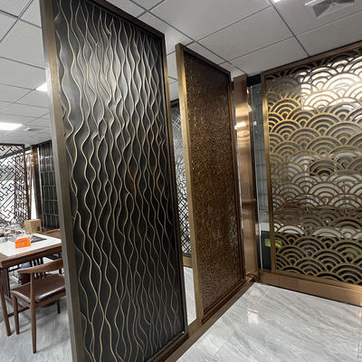 Laser que corta a separação de aço inoxidável da tela para a decoração da porta