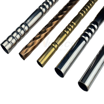 Os Ss rosquearam da tubulação de aço inoxidável decorativa do tubo de 0.3mm várias formas Inox 201 o teste padrão 304 316 gravado