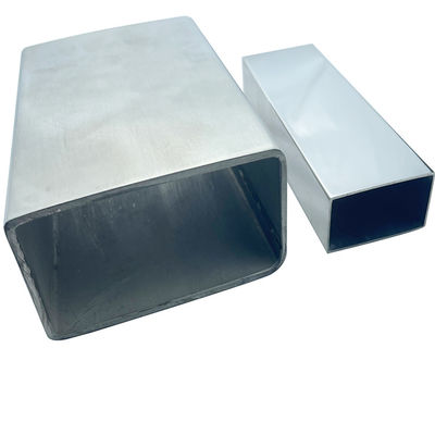 Decorativo TUBO BRILLANTE RETANGULAR LUSTROU 600 C-304 X tubulação lisa de aço inoxidável de Inox de 6 METROS