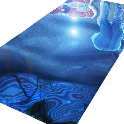 AISI 316 316L safira azul de cor revestida de chapa de aço inoxidável espelho acabamento personalizar espessura