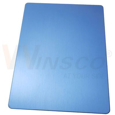 304 304L Grade Hairline Plate de aço inoxidável azul PVD revestido Satin No.4 Chapa de metal inoxidável