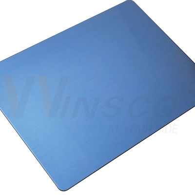 SS 304 304L Chapa de aço inoxidável de cetim borracha safira azul mate chapa de aço inoxidável espessura 3,0 mm