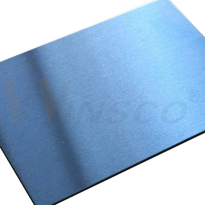 SS 316 316L 4ftx8ft Inox Plate Satin Hairline 1220mmx2440mm aço inoxidável n.o 4 folha de cor azul