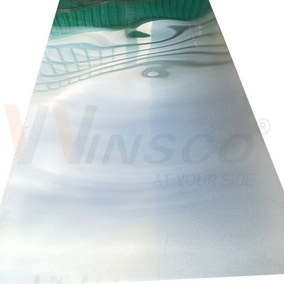 Chapa de Aço Inoxidável 201 com Acabamento Nº 4, Anti-Impressão Digital, 1220mmx2440mm 4Pésx8Pés