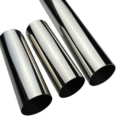 63.5mm 2 1/2' SS 201 304 316 Tubos redondos de aço inoxidável Superfície de cetim 1,2 mm-3,5 mm Espessura Espelho de tubos soldados inoxidáveis