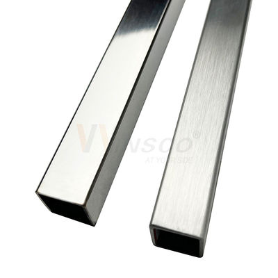 0.4mm-1.2mm espessura 6M comprimento tubo quadrado de aço inoxidável 10mmx10mm tamanho AISI 201 304 316 tubo de metal inoxidável