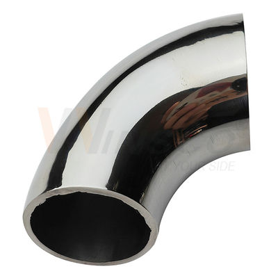 Fittings de polir fino de aço inoxidável de cetim 201 304 316 grau 25,4 mm 1 'dia 66 mm arco de aço inoxidável 90 graus cotovelo