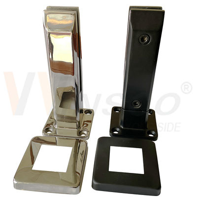 SUS 304 316 Linha de cabelo Preto Matte Mirror Superfície de aço inoxidável Piscina Espinha de vidro Para 12mm 24mm vidro