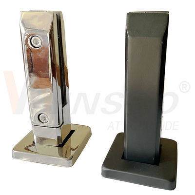 SUS 304 316 Linha de cabelo Preto Matte Mirror Superfície de aço inoxidável Piscina Espinha de vidro Para 12mm 24mm vidro