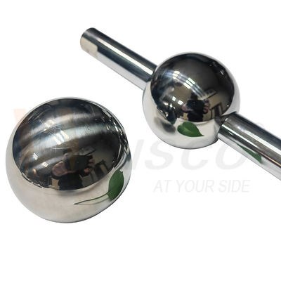 AISI 201 304 SS Acessórios de decoração de mangueira 51mm 60mm Diâmetro de aço inoxidável Esfera oca para tubo redondo de 19mm