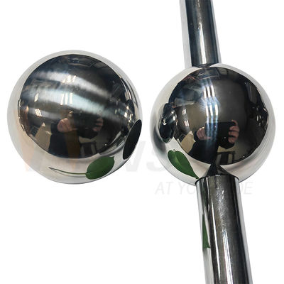 AISI 201 304 SS Acessórios de decoração de mangueira 51mm 60mm Diâmetro de aço inoxidável Esfera oca para tubo redondo de 19mm