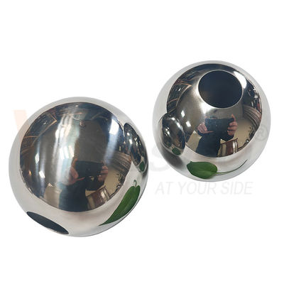 AISI 201 304 SS Acessórios de decoração de mangueira 51mm 60mm Diâmetro de aço inoxidável Esfera oca para tubo redondo de 19mm