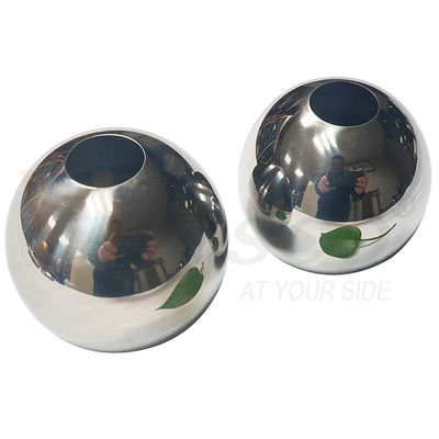 AISI 201 304 SS Acessórios de decoração de mangueira 51mm 60mm Diâmetro de aço inoxidável Esfera oca para tubo redondo de 19mm