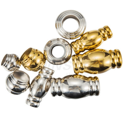 Espelho Prata Ouro Acessórios de Barranco Inox SS 201 304 Conector de junção de bambu de aço inoxidável para tubos de mangueira de 19 mm