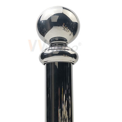 TP 201 304 Acessórios de balaustradas de aço inoxidável Espelho de ouro Bolas de grampos de espelhos de aço inoxidável para tubo redondo