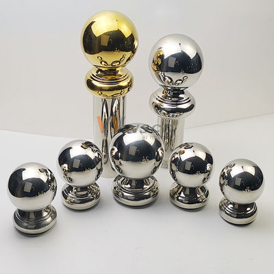 TP 201 304 Acessórios de balaustradas de aço inoxidável Espelho de ouro Bolas de grampos de espelhos de aço inoxidável para tubo redondo